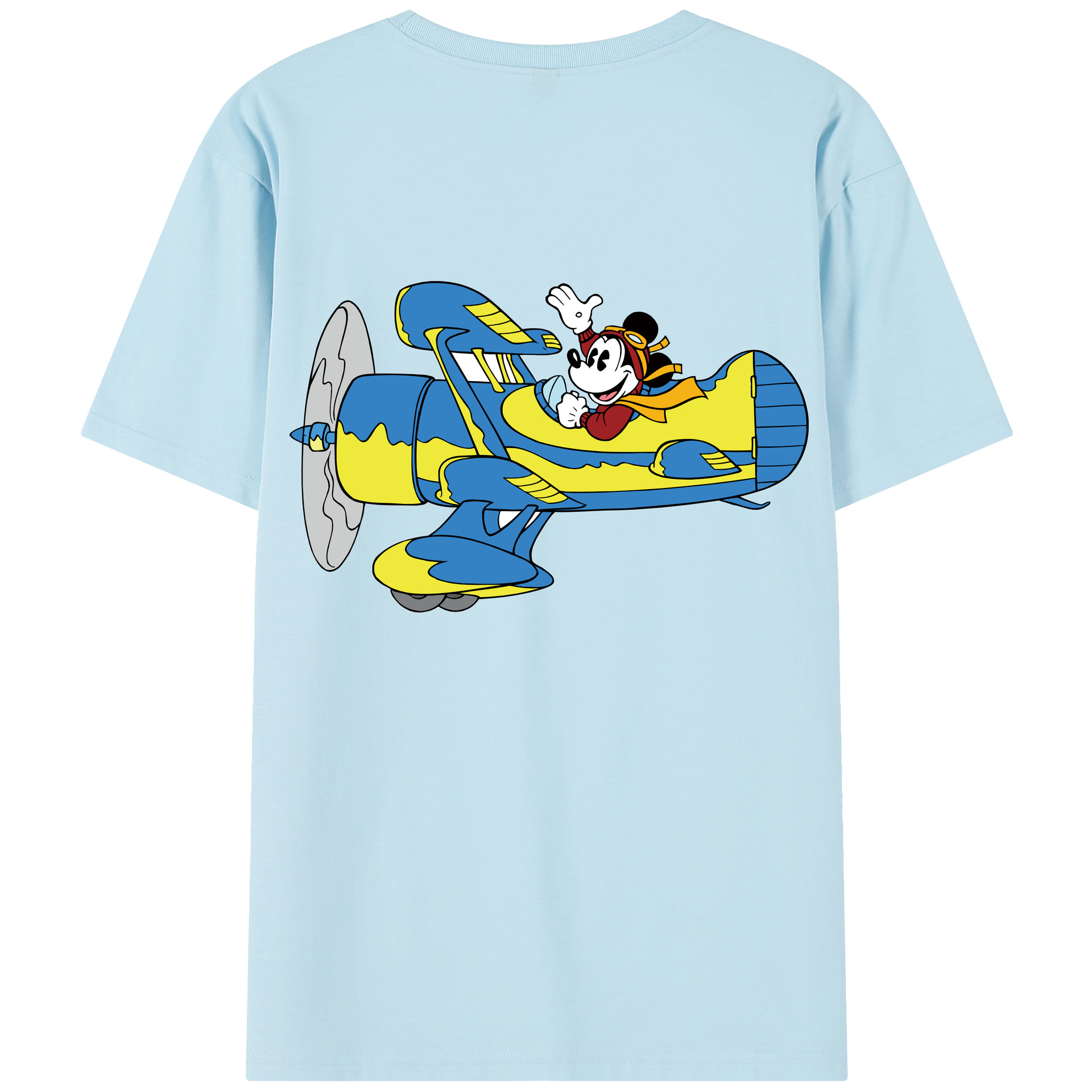 （画像用） ミッキーマウス Mickey Mouse 綿100％半袖Tシャツ（背面プリント）